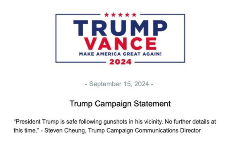 Comunicado del portavoz de Trump