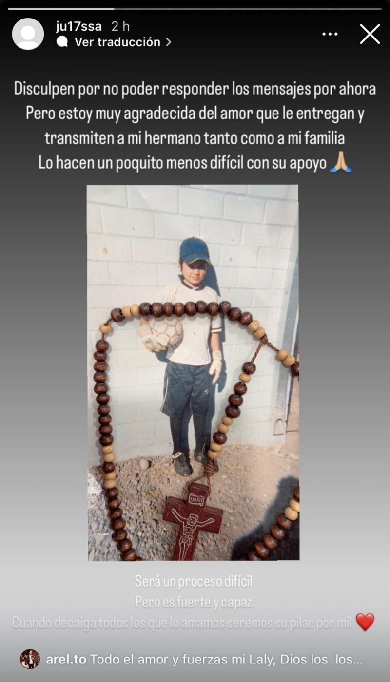Hermana de Cristóbal Campos comparte emotivo mensaje en redes - Créditos: Instagram @Ju17ssa