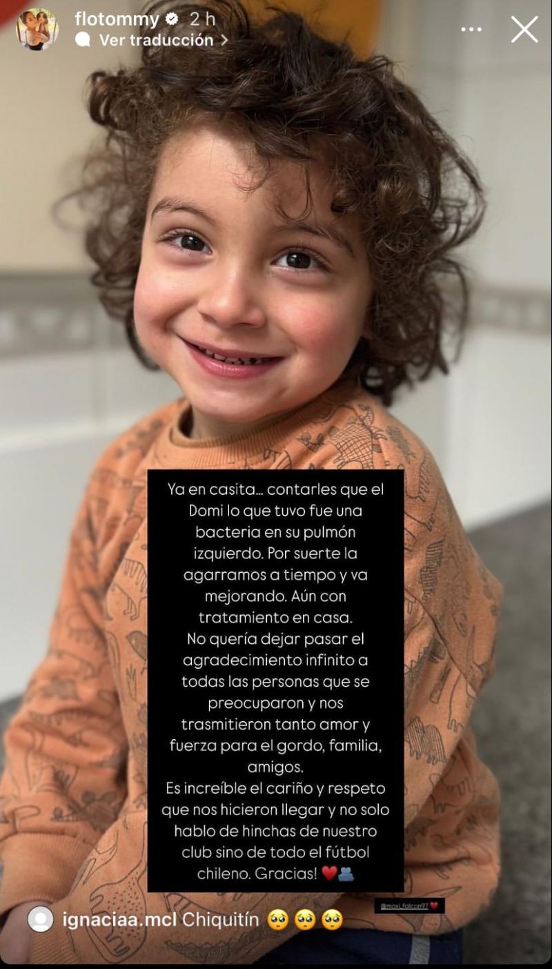 La esposa de Maximiliano Falcón entregó detalles de la situación médica de su hijo - Crédito: Instagram