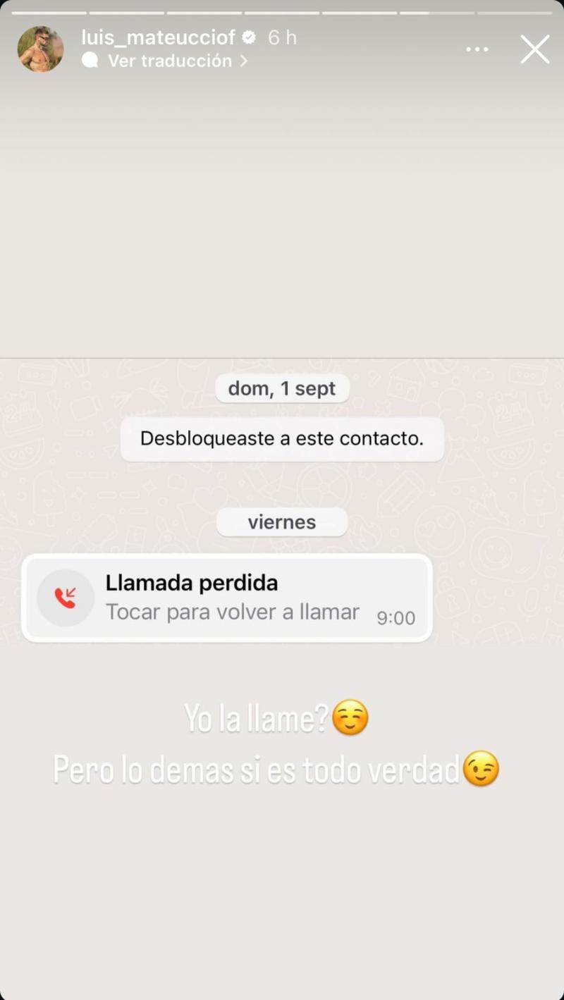 Instagram - Luis Mateucci responde a Daniela Aránguiz