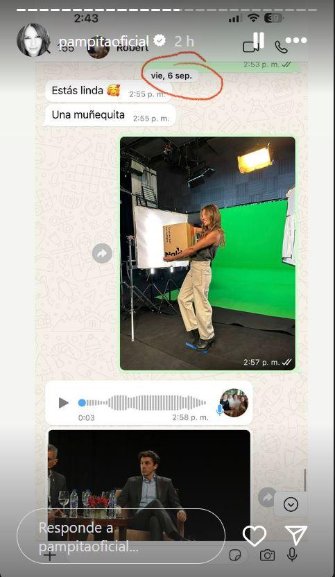 Lo que dicen los chats que publicó Pampita tras su separación