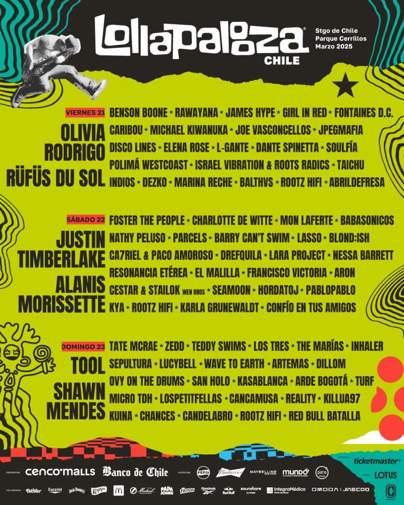 Line up Lollapalooza 2025