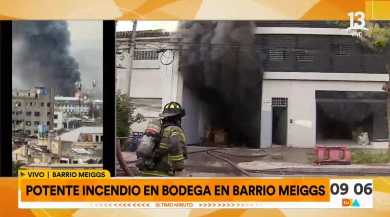 Incendio en Barrio Meiggs