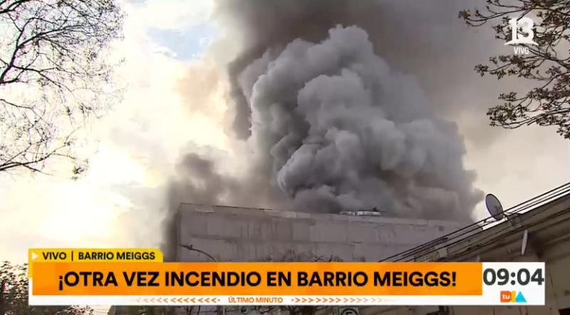 Incendio en Barrio Meiggs