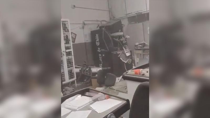 Redes sociales - Intentan robar cajero automático en supermercado de Colina