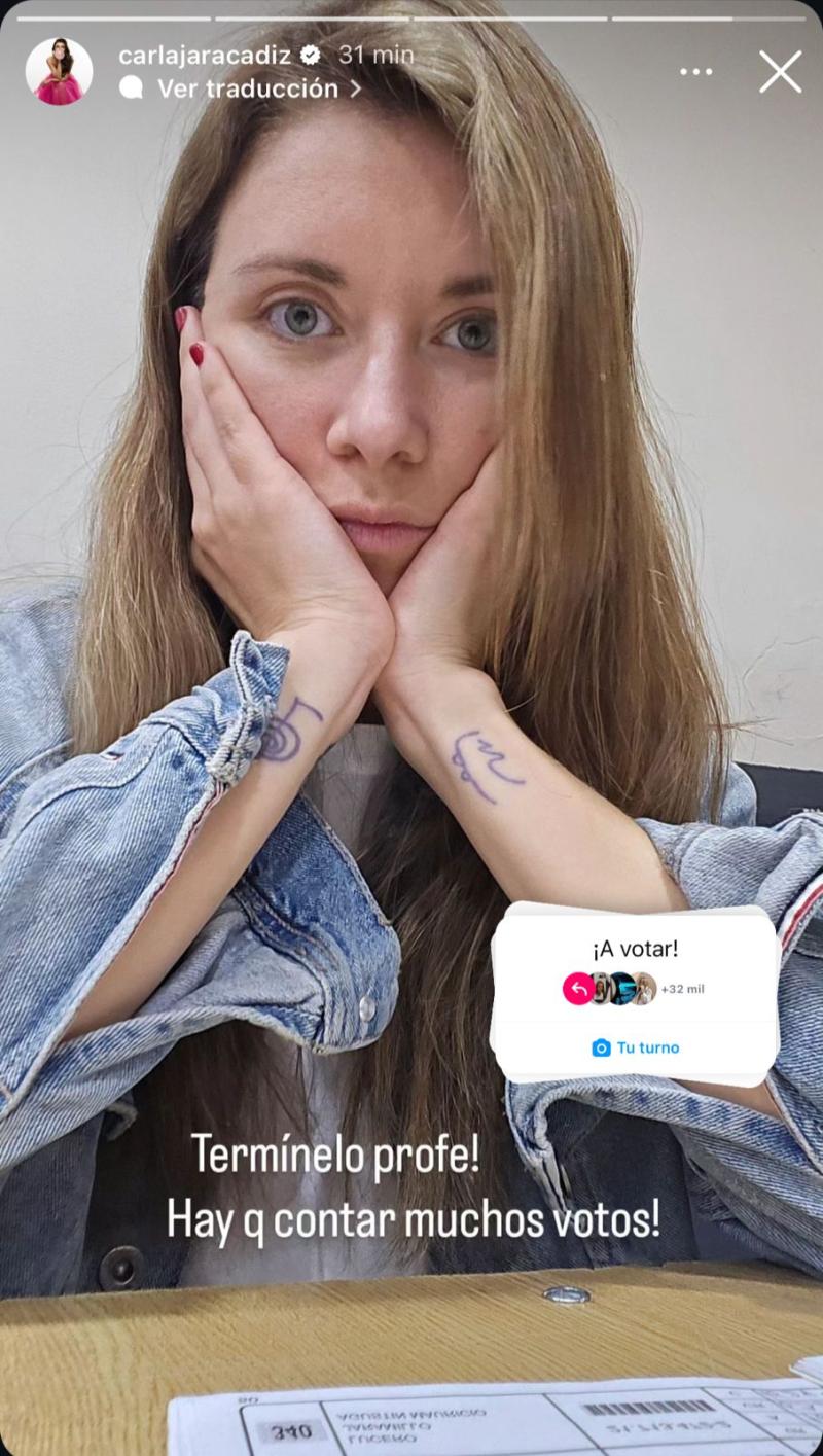 Instagram Carla Jara - Famosos que fueron vocales de mesa en estas Elecciones 2024