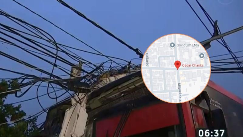 Chofer se habría quedado dormido: Bus RED chocó contra un poste en Quinta Normal