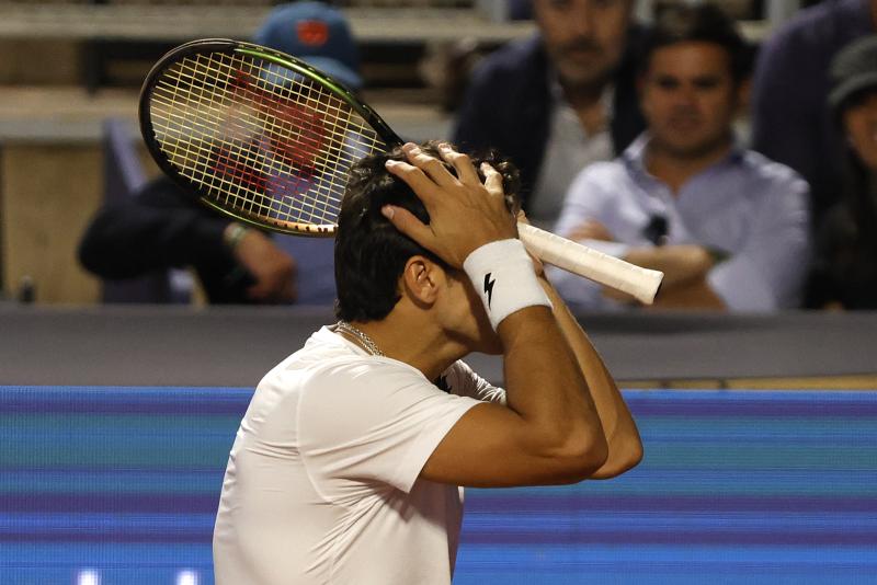 Cristian Garin cayó ante Dennis Novak - Créditos: Photosport