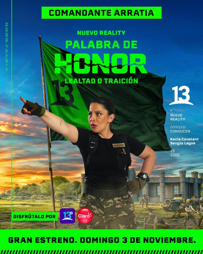 La Comandante Pía Arratia estará en 'Palabra de Honor' - Canal 13