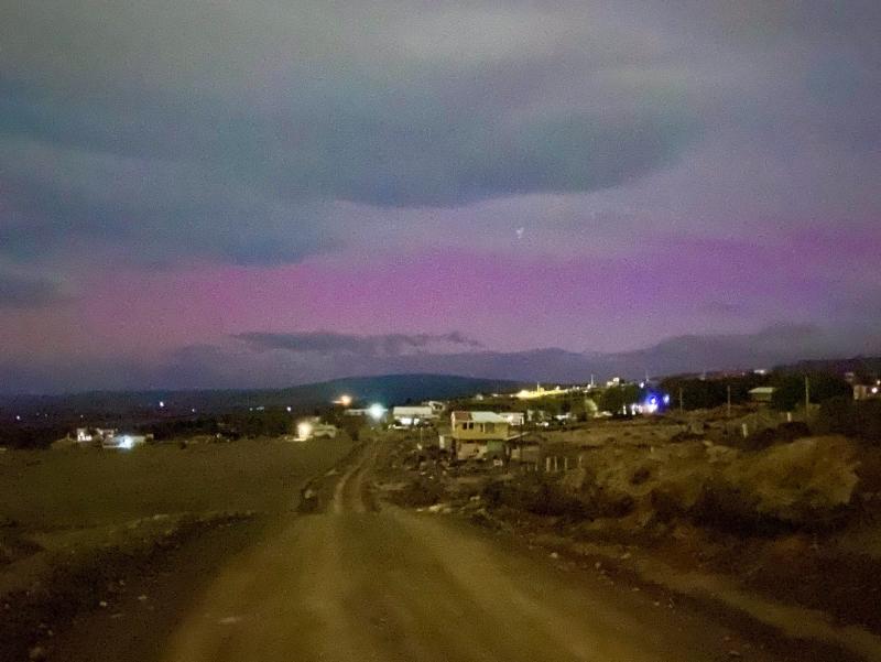 Fotografía @cesar_quezada - Registran auroras australes en el sur de Chile