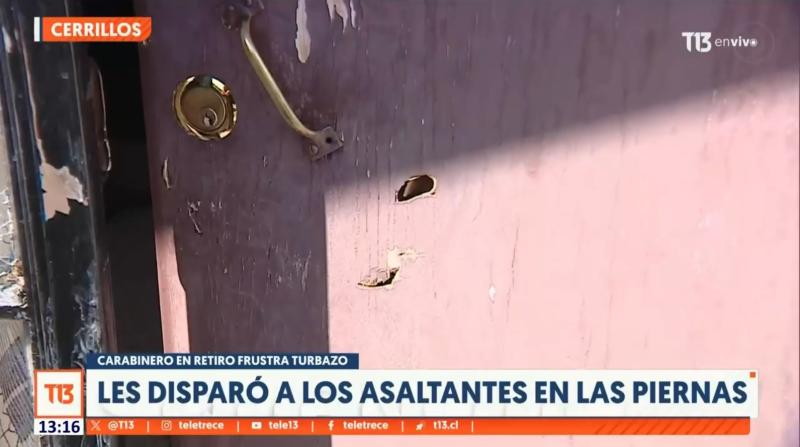 T13 - Carabinero en retiro frustra turbazo en su casa