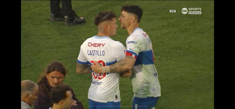 Nicolás Castillo furioso tras perder el Clásico Universitario - Créditos: Captura TNT Sports