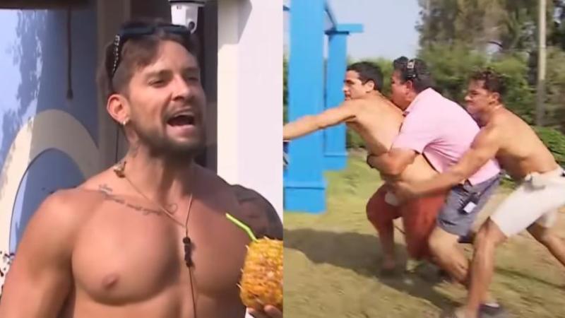 Canal 13 - Pelea entre Pangal Andrade y Luis Mateucci