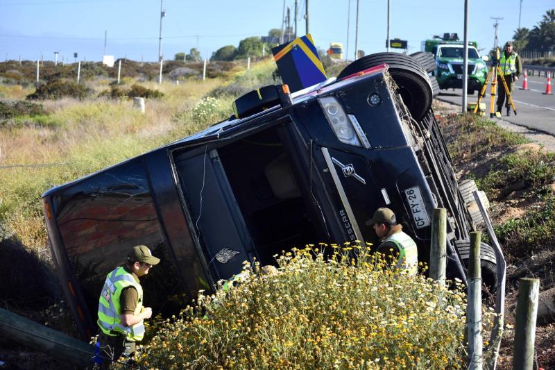 Aton - Bus volcado con hinchas de Colo Colo
