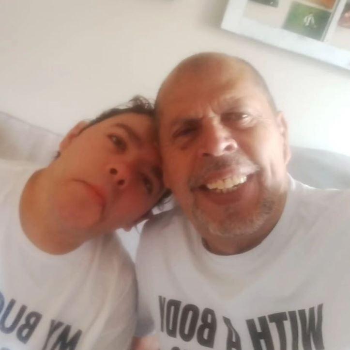 Conejo Martínez y su hijo Luki