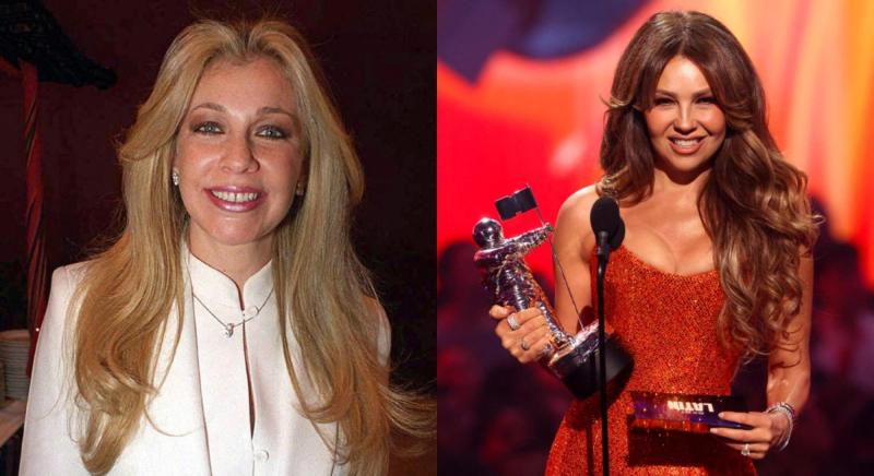 Ernestina Sodi y su hermana Thalía