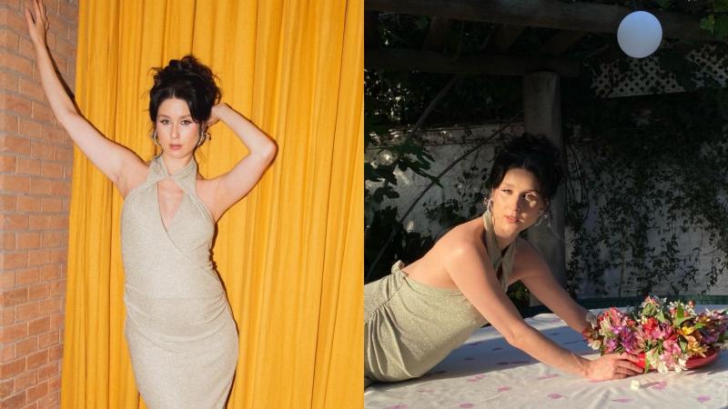 Instagram - Fran Valenzuela muestra su pancita en improvisada alfombra roja tras no poder asistir a los Latin Grammy 2024