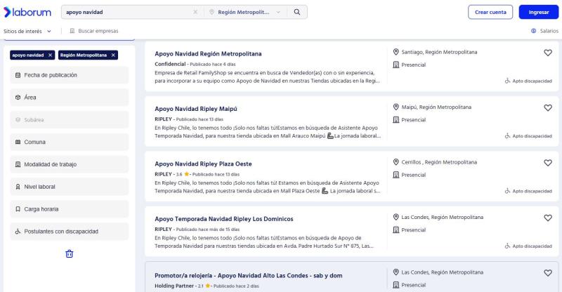 Laborum - Empleos de apoyo para Navidad