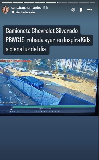 Roban camioneta de nieta de María Ercira