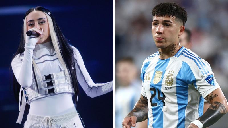 Agencia Uno y AFP - Nicki Nicole y Enzo Fernández