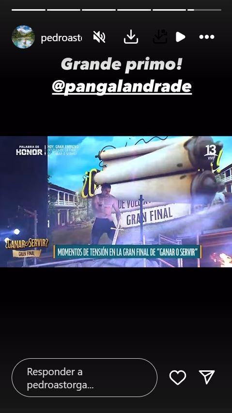 Captura - Mensaje de Pedro Astorga a Pangal