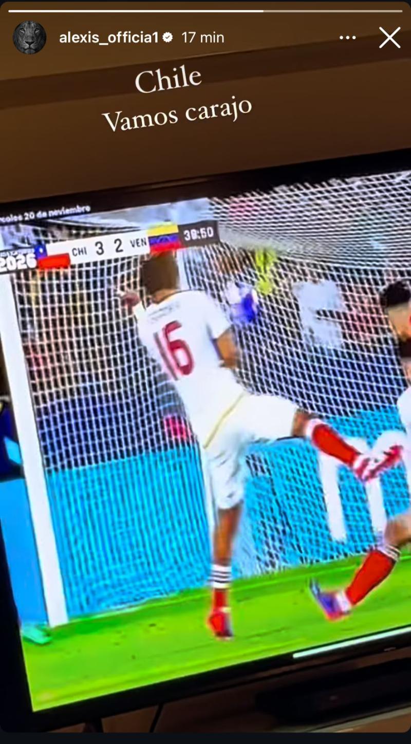 Alexis feliz por el gol de Chile - Créditos: Instagram