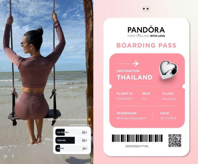 Emilia Dides viaja a Tailandia a evento de reconocida marca de joyas