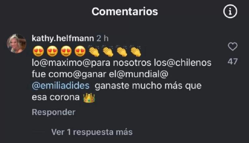 Instagram - Madre de Raimundo Cerda le dejó mensaje a Emilia Dides