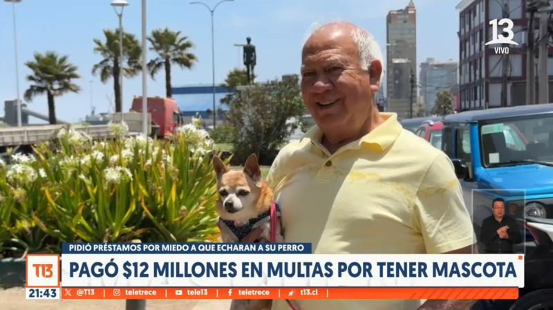 T13 - Hombre pagó $12 millones en multas por tener perro en edificio