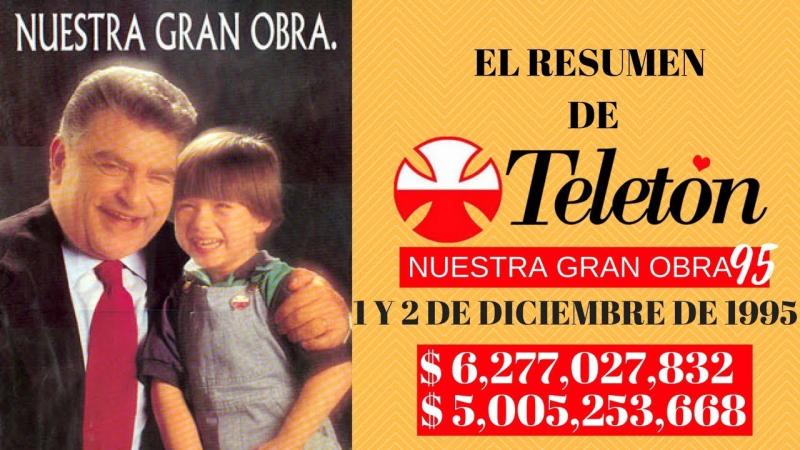 Anuncio de 1995, el año que no se llegó a la meta de la Teletón