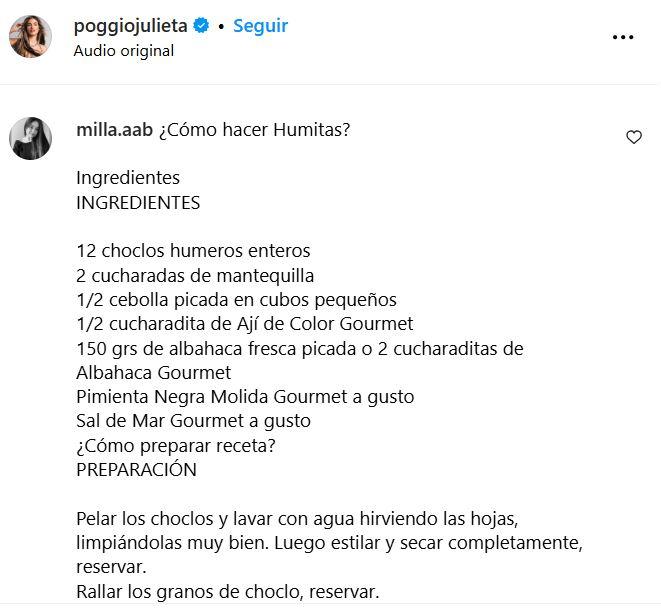 Captura - Recetas de fans de Emilia Dides a influencer argentina