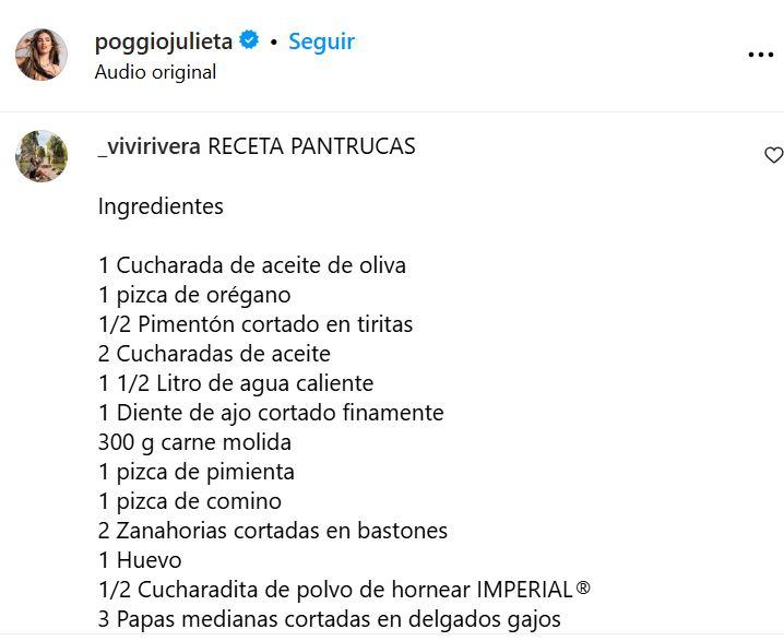Captura - Recetas de fans de Emilia Dides a influencer argentina