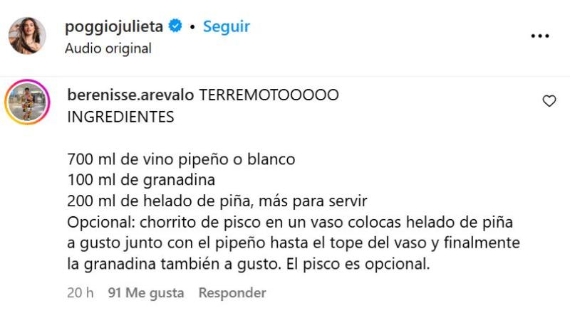 Captura - Recetas de fans de Emilia Dides a influencer argentina