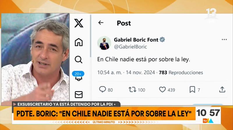 Canal 13 - José Luis Repenning hace análisis de mensaje de Boric