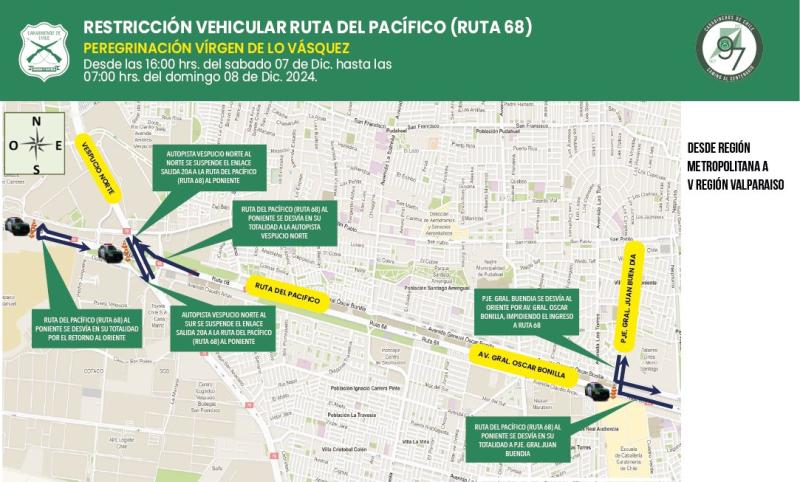 @CarabValparaiso - Restricción por peregrinación a Lo Vásquez