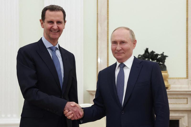 AFP - Bashar Al-Assad junto al Presidente de Rusia, Vladimir Putin