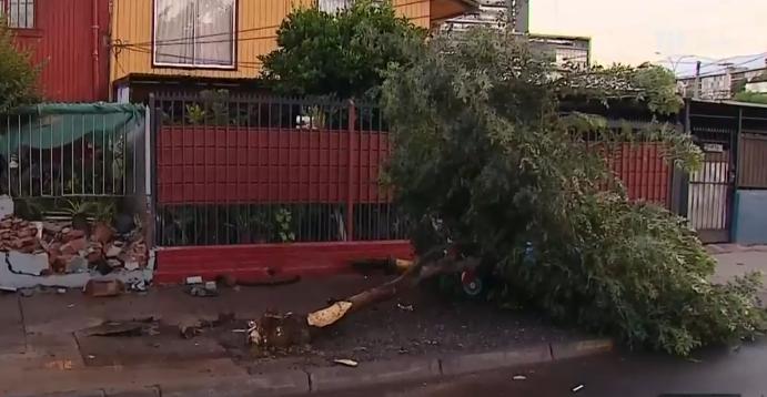 T13 - Conductor intentó escapar de fiscalización policial y estrelló contra una casa en Peñalolén