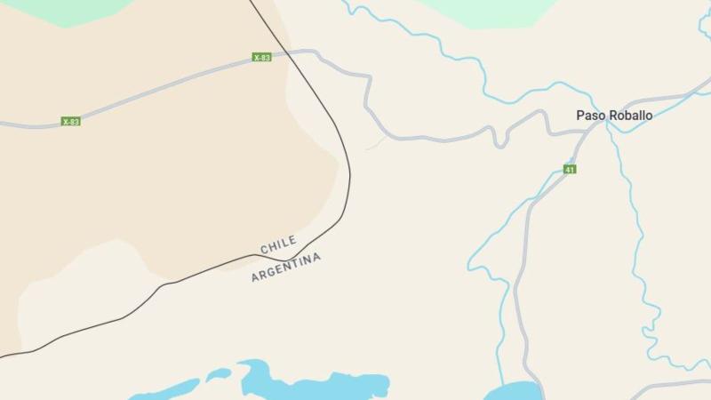 Google Maps - La zona donde helicóptero chileno habría ingresado a espacio aéreo de Argentina. Gobierno de Milei pidió explicaciones a La Moneda