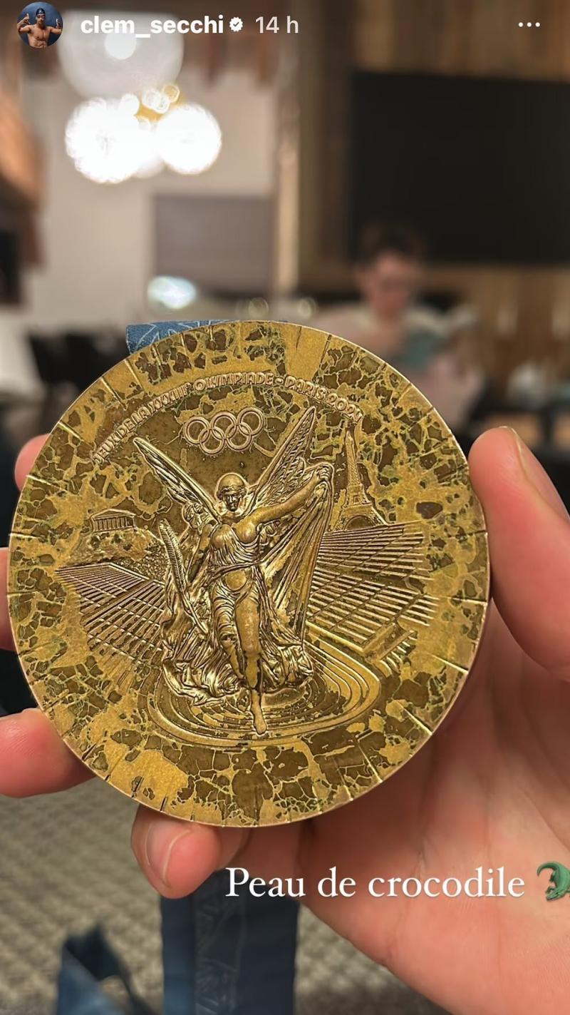 Instagram - Clément Sacchi compartió el estado de su medalla de París 2024