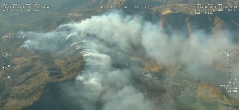 Incendio forestal en Melipilla y Padre Hurtado