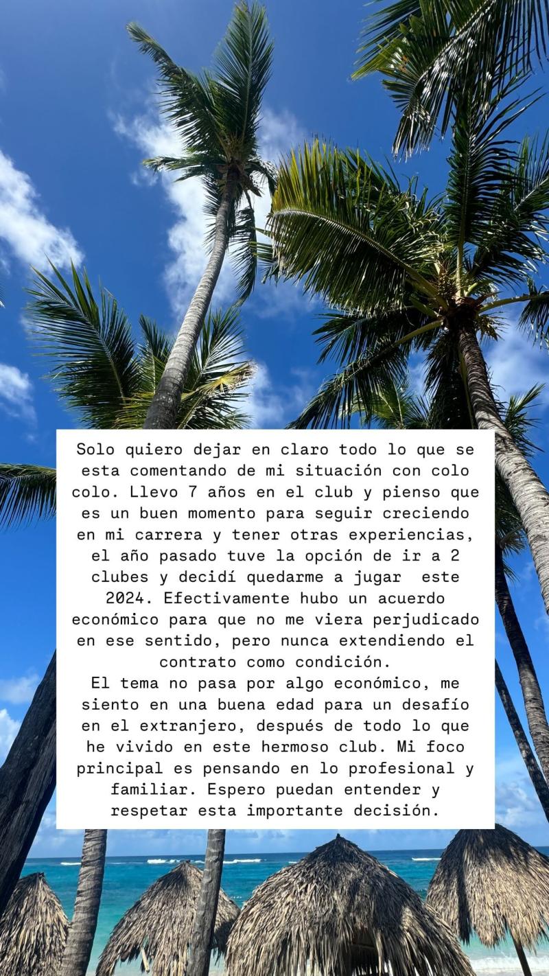 Explicación de Brayan Cortés tras irse de Colo Colo - Créditos: Captura