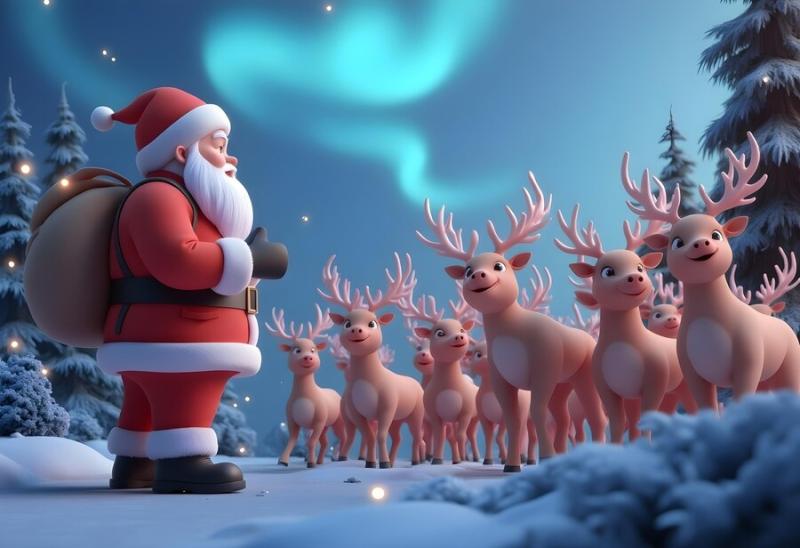 Freepik - Renos del Viejito Pascuero en Navidad