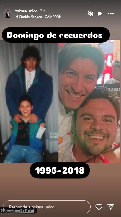 Instagram @oskarelunico - Oscarito junto a Iván Zamorano
