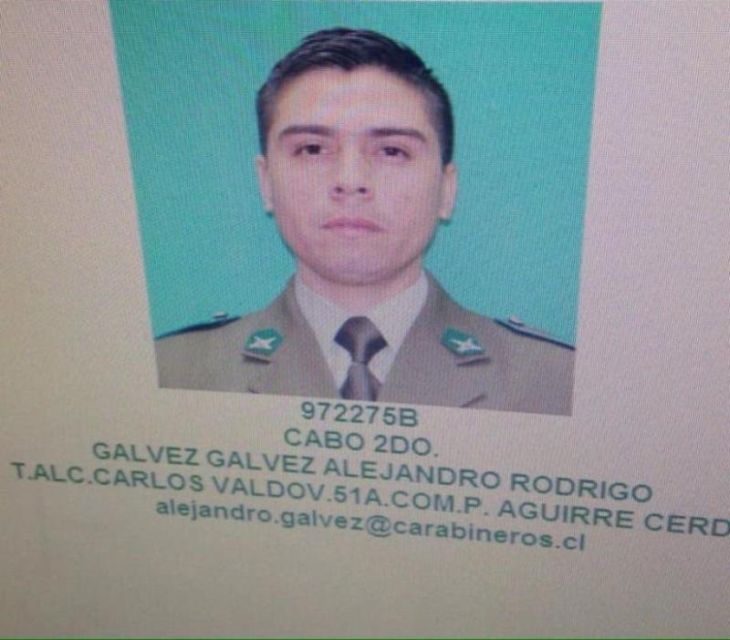 Cabo 2° Alejandro Gálvez Gálvez, carabinero asesinado en el Día del Joven Combatiente en 2015