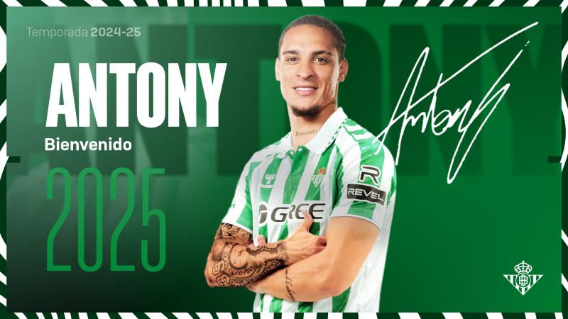 Antony es nuevo jugador del Betis de Pellegrini - Créditos: Real Betis