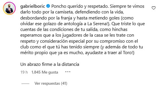 El Presidente Gabriel Boric comentó la publicación de Alfonso Parot - Créditos: Captura