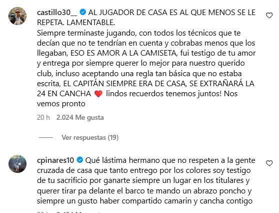 Diversos futbolistas comentaron la publicación de Alfonso Parot - Créditos: Captura