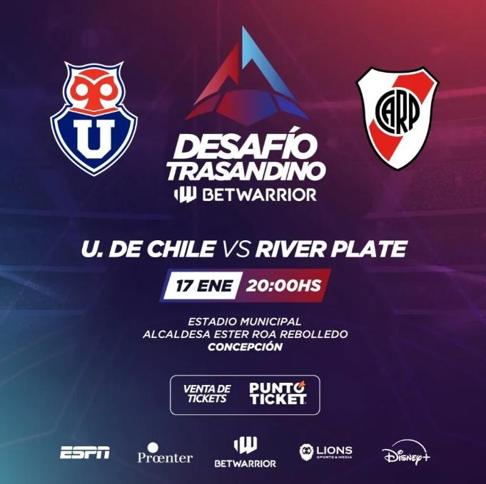 U de Chile recibe a River Plate en Concepción - Créditos: Captura