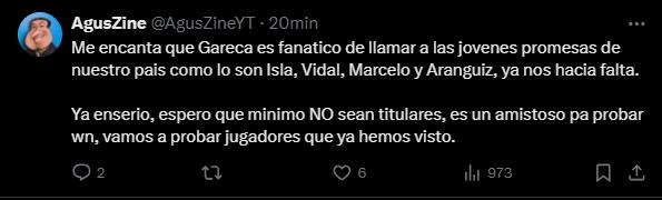 Hinchas contra Ricardo Gareca por nómina de la Roja - Créditos: Redes Sociales