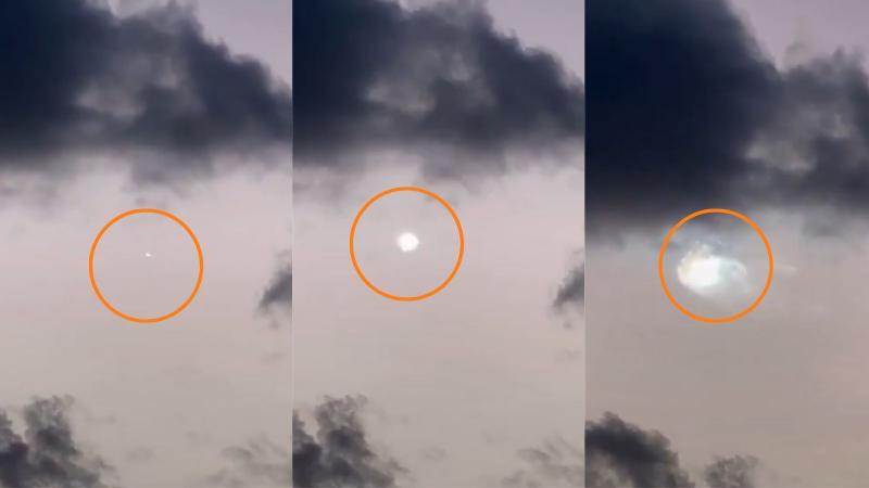 X - Las impresionantes imágenes que dejó la desintegración del cohete "Starship" sobre el Caribe